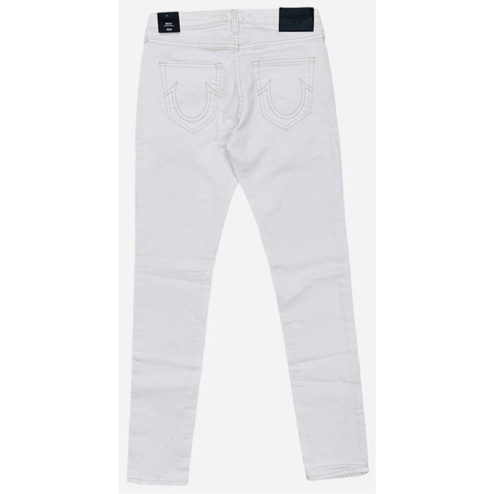 NWT TRUE RELIGION ROCCO RENEGADE optic white denim jean pant relaxed skinny - Picture 2 of 12